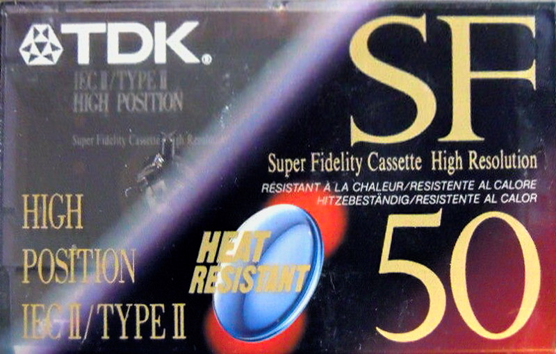 Compact Cassette TDK SF 50 "SF-50ET" Type II Chrome 1992 Europe