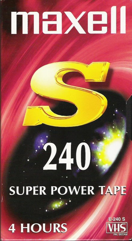 VHS, Video Home System Maxell S 240 "E-240 S" Type I Normal 2002 Europe