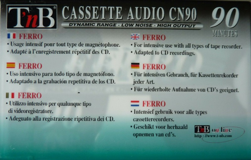 Compact Cassette TnB CN 90 Type I Normal 1994 Europe
