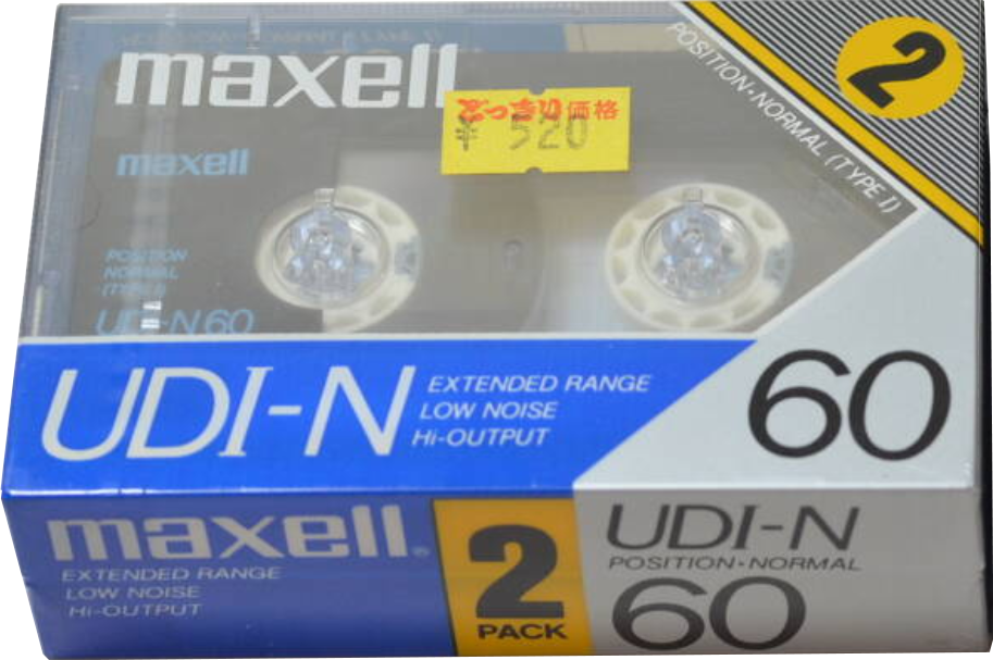 2 pack Maxell UDI-N 60 Type I Normal 1985 Japan