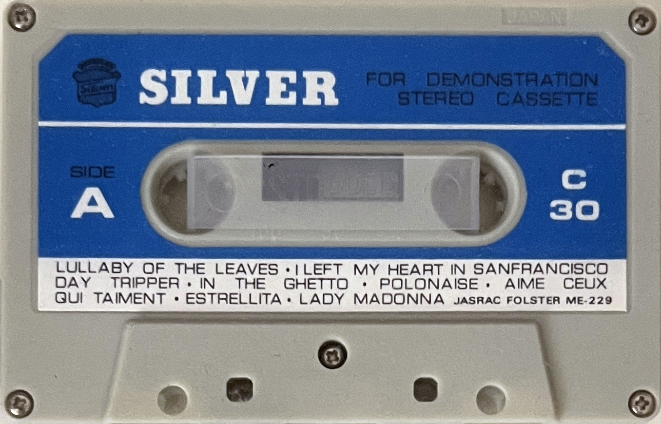 Compact Cassette Silver 30 "ME-229" Demonstration Tape 1981 Europe