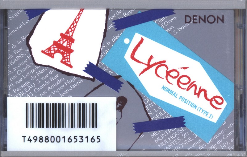 Compact Cassette Denon KF 46 "Lyceenne KF46LB" Type I Normal 1987 Japan