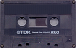 Compact Cassette TDK A 60 Type I Normal 1986 USA