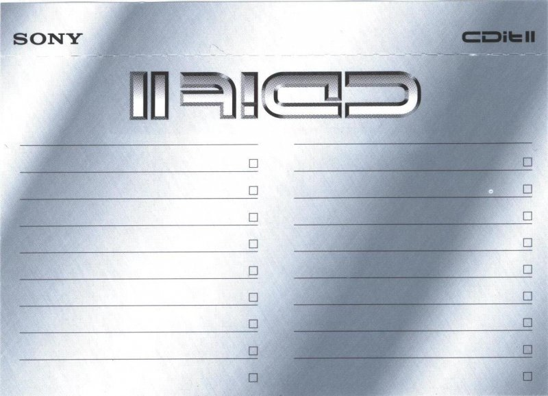 Compact Cassette Sony CDit II 46 "C-46CDIT2B" Type II Chrome 1996 Europe