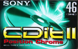 Compact Cassette Sony CDit II 46 "C-46CDIT2B" Type II Chrome 1996 Europe