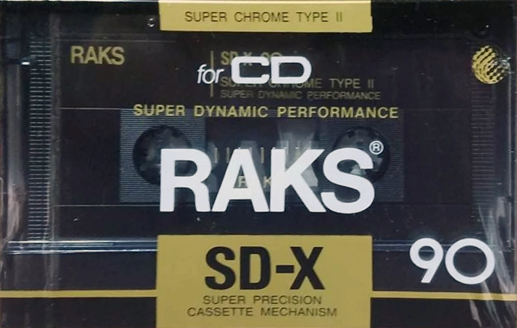 Compact Cassette RAKS SD-X 90 Type II Chrome 1990 Europe