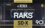 Compact Cassette RAKS SD-X 90 Type II Chrome 1990 Europe