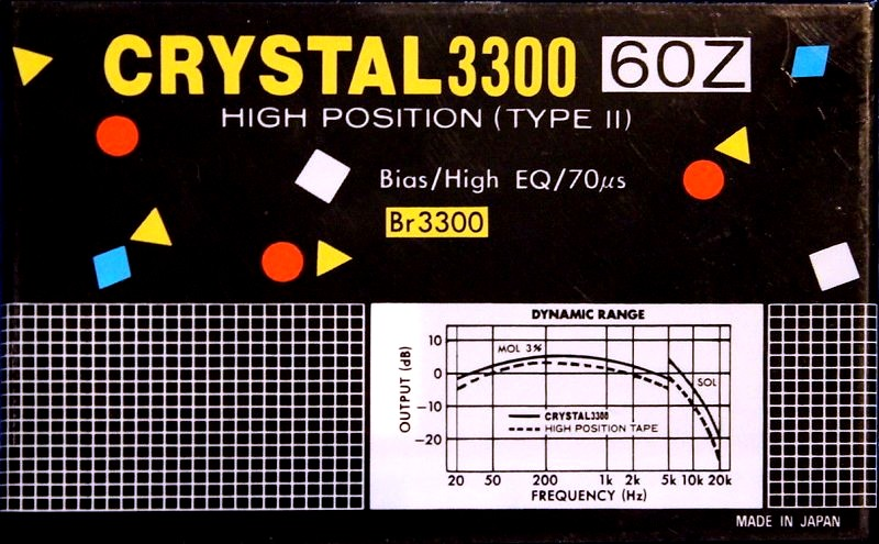 Compact Cassette Crystal 3300 60 Type II Chrome Japan