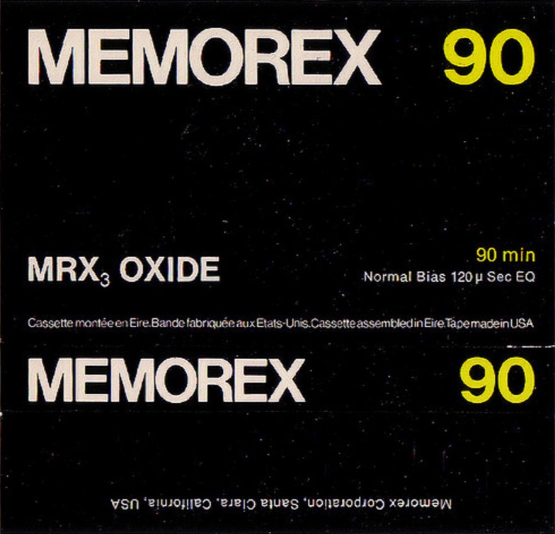 Compact Cassette Memorex MRX3 Oxide 90 Type I Normal 1978 USA