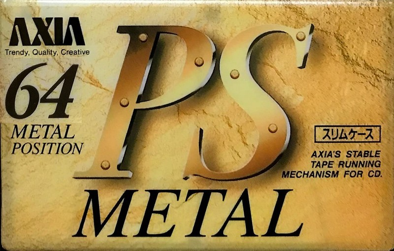 Compact Cassette AXIA PS-Metal 64 "PSM C 64" Type IV Metal 1992 Japan