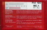 Compact Cassette Sonovox Fe I 60 Type I Normal 1985 Portugal