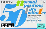 Compact Cassette Sony CDix I 50 "C-50CDX1b" Type I Normal 1994 Japan
