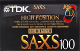 Compact Cassette TDK SA-XS 100 "SA-XS100EB" Type II Chrome 1995 Europe