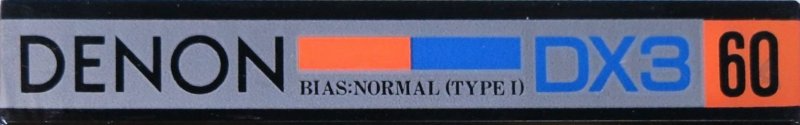 Compact Cassette Denon DX3 60 Type I Normal 1984 Japan