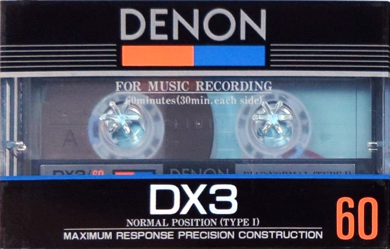 Compact Cassette Denon DX3 60 Type I Normal 1984 Japan