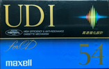 Compact Cassette Maxell UDI / UD1 54 "UD1-54(F)" Type I Normal 1992 Japan
