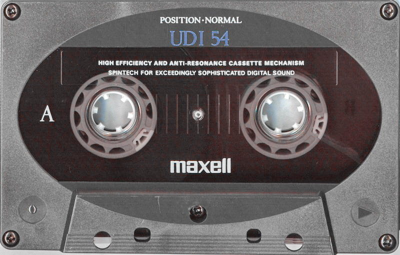 Compact Cassette Maxell UDI / UD1 54 "UD1-54(F)" Type I Normal 1992 Japan