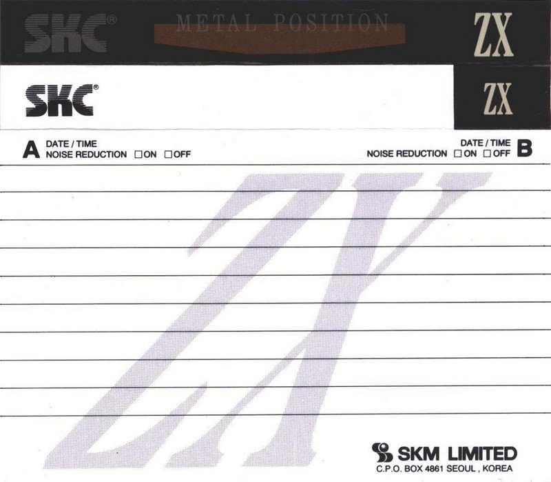 Compact Cassette SKC ZX 60 Type IV Metal 1995 Europe