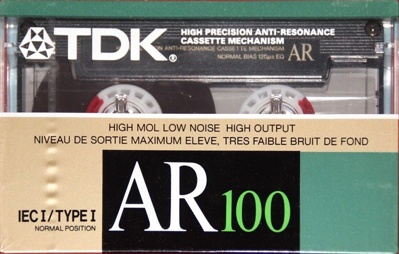 Compact Cassette TDK AR 100 "AR100" Type I Normal 1988 North America