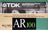 Compact Cassette TDK AR 100 "AR100" Type I Normal 1988 North America