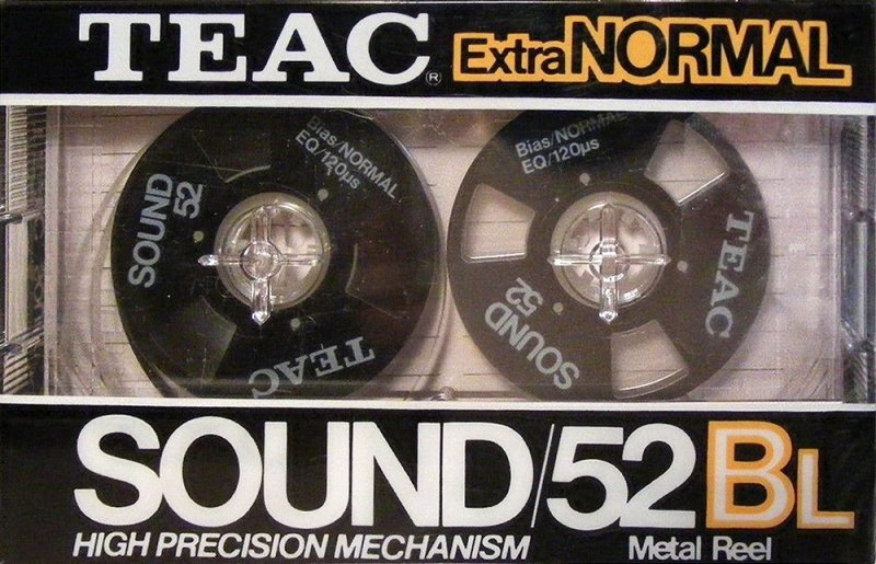 Compact Cassette Teac SOUND 46X 52 "SOUND 52BL" Type I Normal 1984 Worldwide