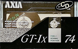 Compact Cassette AXIA GT-Ix 74 "GT-1x B 74" Type I Normal 1989 Japan
