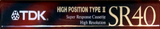 Compact Cassette TDK SR 40 "SR-40R" Type II Chrome 1992 Japan