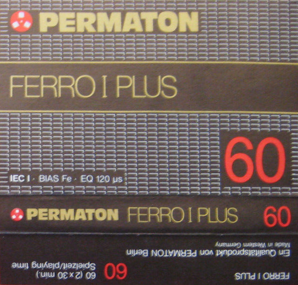 Compact Cassette Permaton Ferro I Plus 60 Type I Normal 1980 Europe