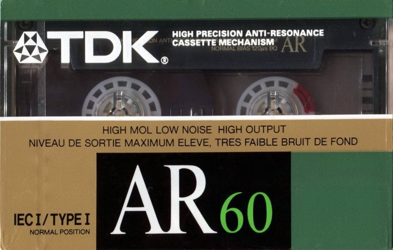 Compact Cassette TDK AR 60 "AR60" Type I Normal 1988 North America