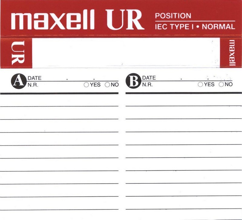 Compact Cassette Maxell UR 120 Type I Normal 2000 North America