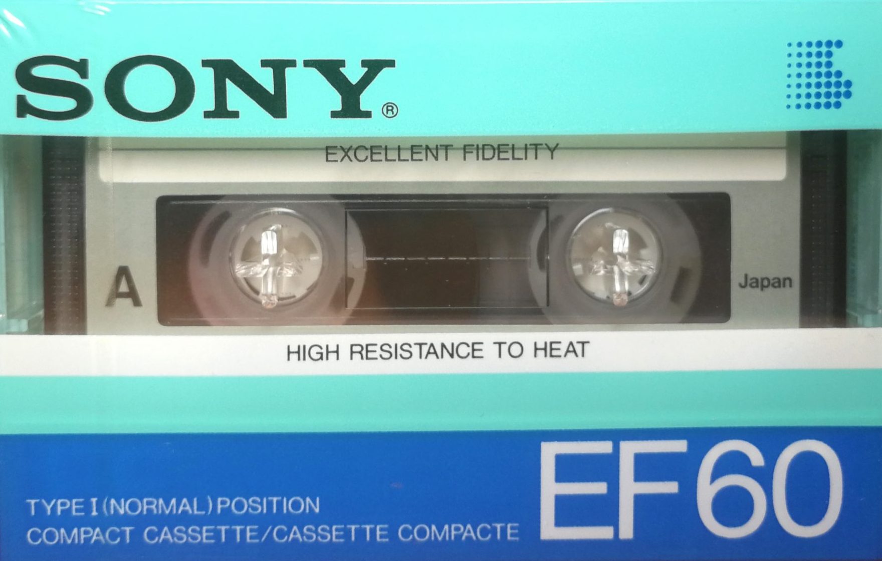 Compact Cassette Sony EF 60 "V2 transparent gasket" Type I Normal 1985 Europe