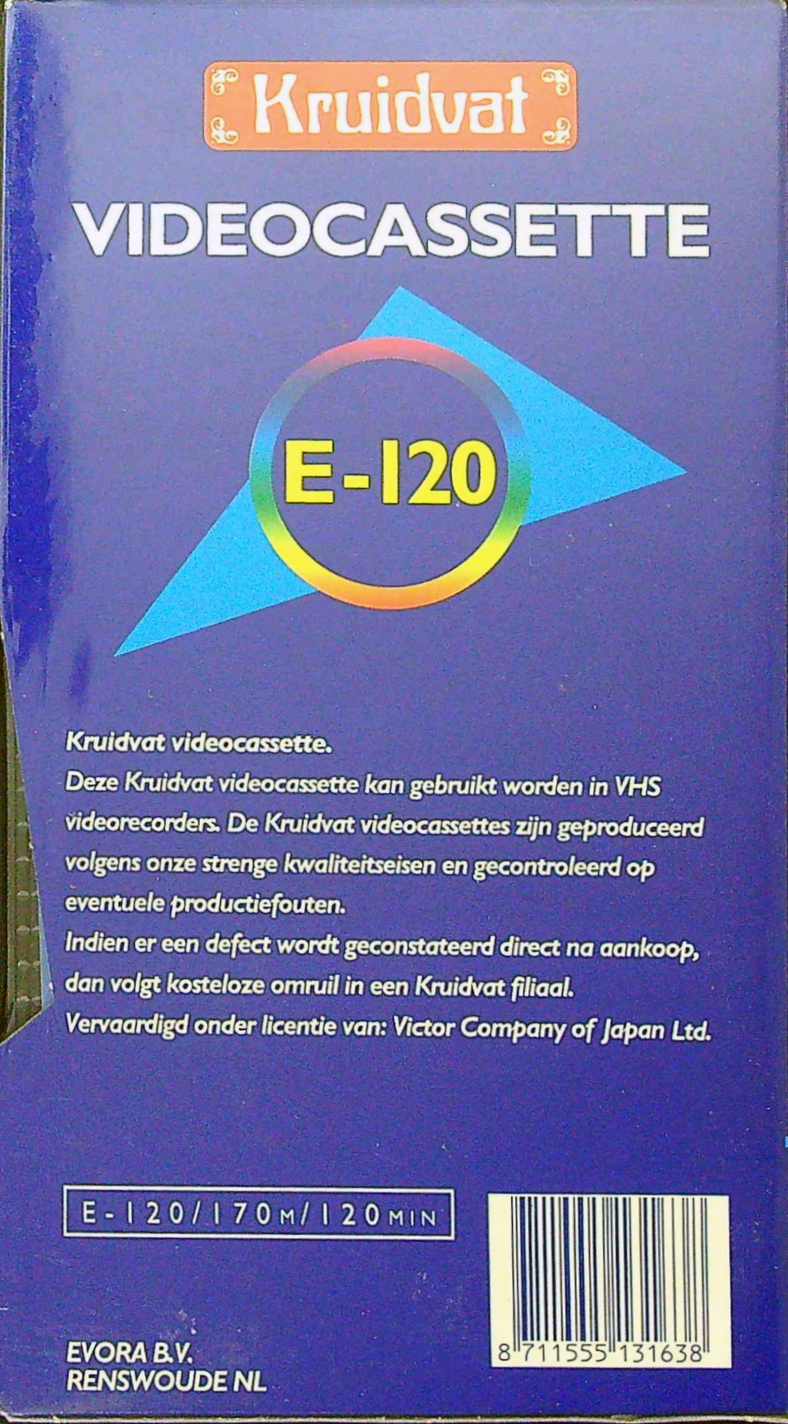 VHS, Video Home System Kruidvat 120 Type I Normal Netherlands