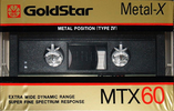 Compact Cassette Goldstar MTX 60 Type IV Metal 1986 Europe