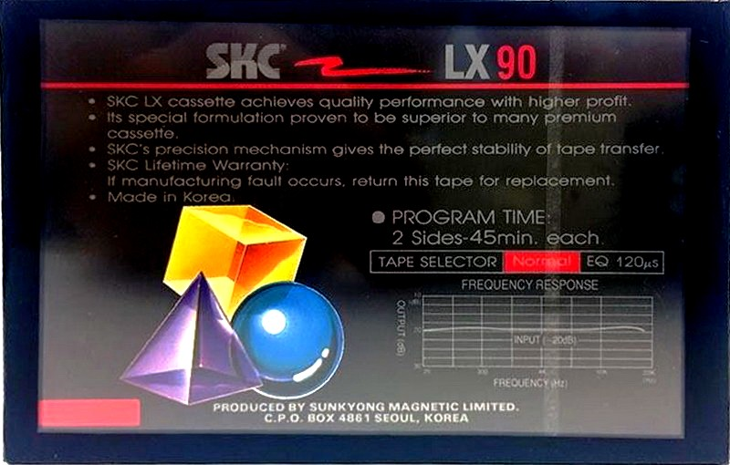 Compact Cassette SKC LX 90 Type I Normal 1990 Europe
