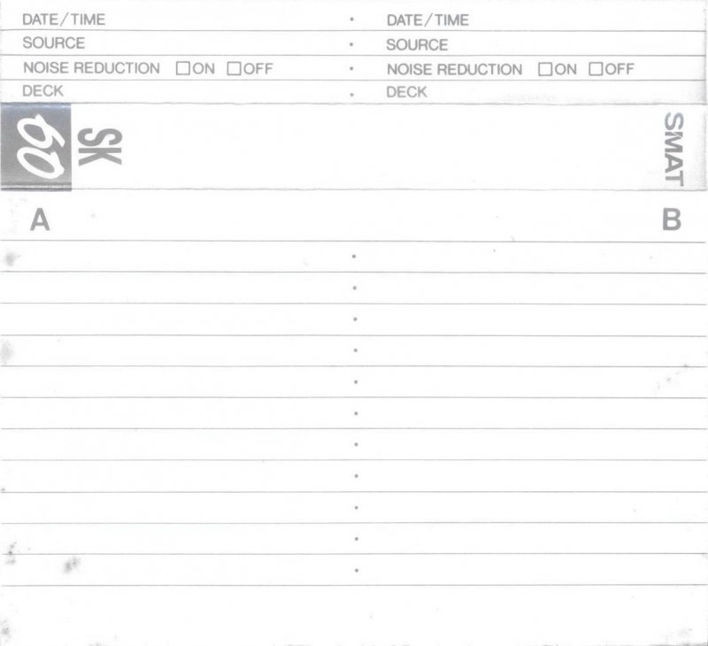 Compact Cassette Smat SK 60 Type I Normal 1988 Europe