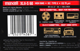 Compact Cassette Maxell XLII-S 60 Type II Chrome 2001 North America