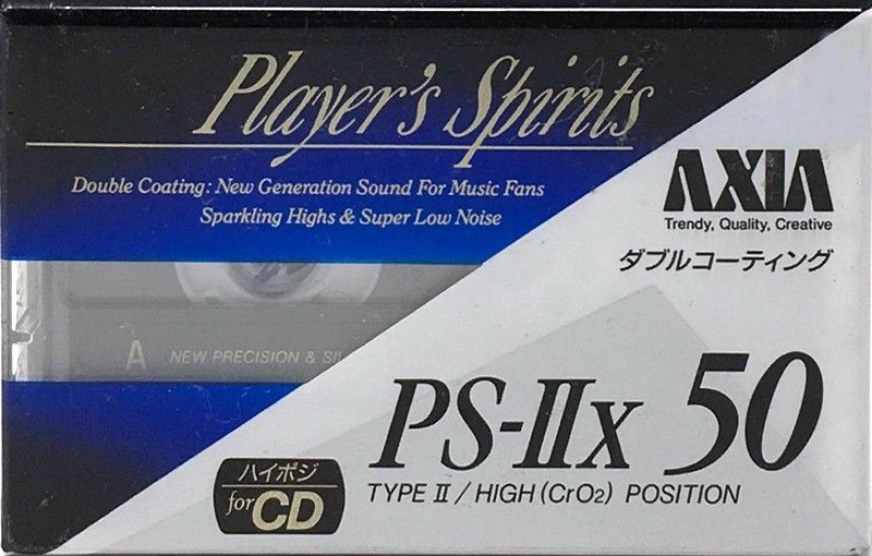 Compact Cassette AXIA PS-IIx 50 "PS-2X A 50" Type II Chrome 1991 Japan