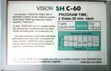 Compact Cassette Vision SH 60 Type I Normal 1982 Europe