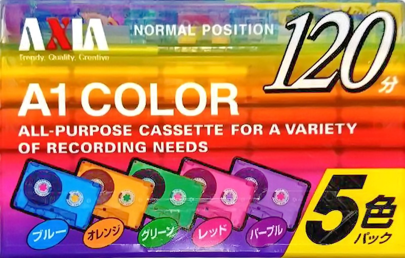 Compact Cassette AXIA A1 Color 120 Type I Normal 2012 China