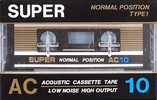 Compact Cassette Super AC 10 Type I Normal Japan
