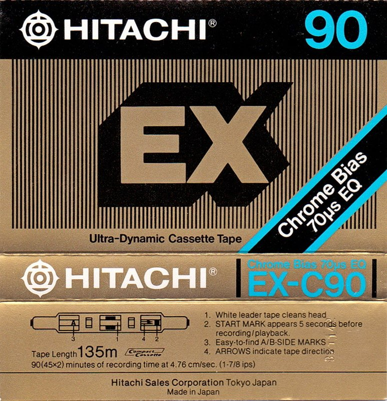 Compact Cassette Hitachi EX 90 Type II Chrome 1981 Europe