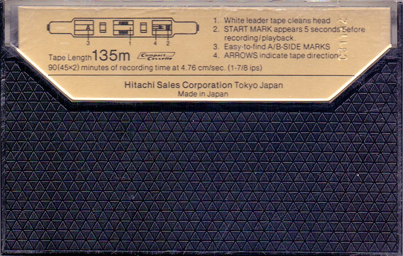 Compact Cassette Hitachi EX 90 Type II Chrome 1981 Europe