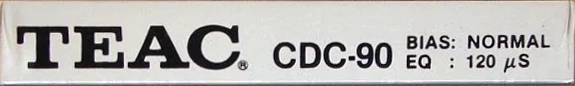 Compact Cassette Teac CDC 90 Type I Normal 1982 USA