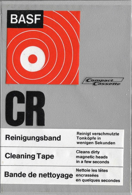 Compact Cassette BASF "CR" Cleaning Cassette 1971 Europe