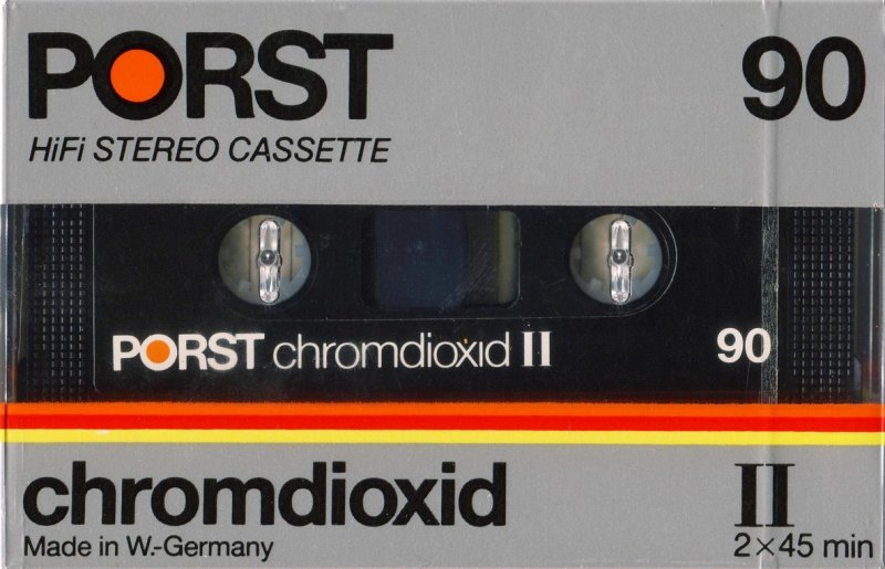 Compact Cassette Porst 90 Type II Chrome 1980 Germany