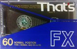 Compact Cassette Thats FX 60 Type I Normal 1986 Japan