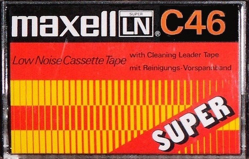 Compact Cassette Maxell LN Super 46 Type I Normal 1975 Worldwide