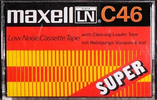 Compact Cassette Maxell LN Super 46 Type I Normal 1975 Worldwide