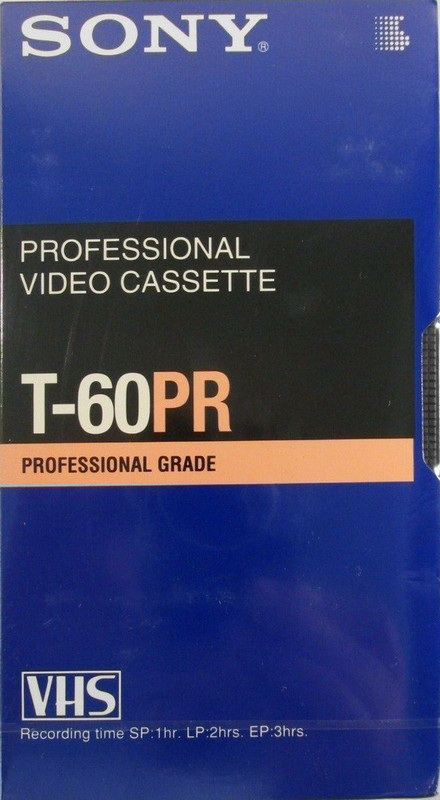 VHS, Video Home System Sony PR 60 "T-60PR" Type I Normal 1996 North America