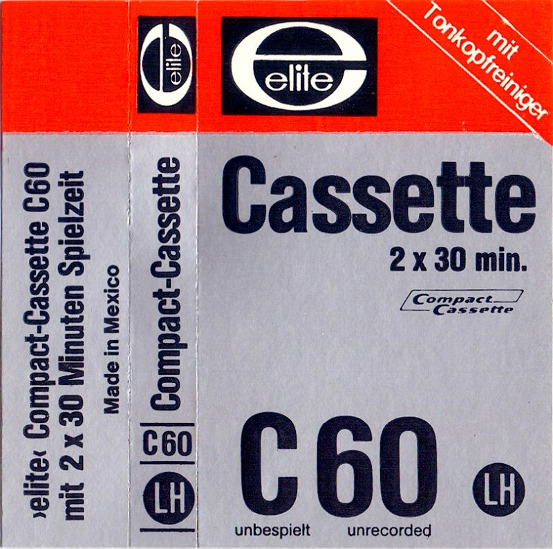 Compact Cassette Elite LH 60 Type I Normal 1976 Germany